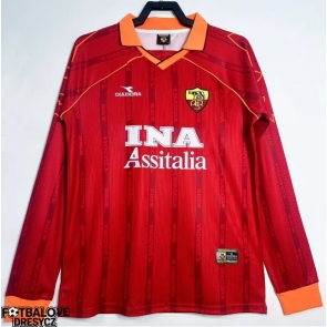 AS Roma 1999-2000 Retro Domácí Dres Dlouhý Rukáv